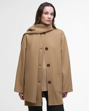 Load image into Gallery viewer, Women&#39;s Barbour Clementine Scarf Coat | Camel