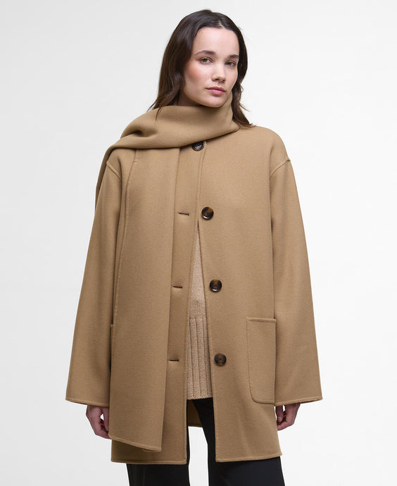 Women's Barbour Clementine Scarf Coat | Camel