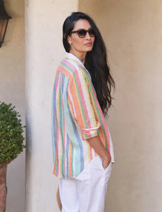 Frank & Eileen | Eileen Relaxed Button Up Multi-Color Stripe