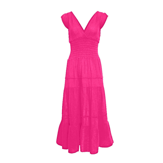 Félicité Smocked Dress | Hot Pink