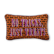 Load image into Gallery viewer, Furbish Studio No Tricks Just Treats Halloween Needlepoint Pillow