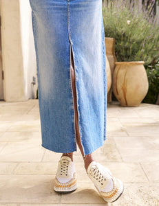 Frank & Eileen Donnybrook Denim Midi Skirt | Italian Vintage Denim