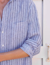 Load image into Gallery viewer, Frank &amp; Eileen Mary Classic Shirtdress | Blue &amp; Navy Stripe