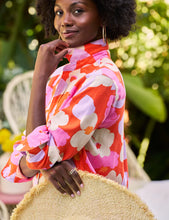 Load image into Gallery viewer, Frank &amp; Eileen Rory Maxi Shirtdress | Italian Classic Linen Orange &amp; Pink Floral