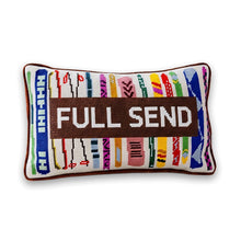 Load image into Gallery viewer, Furbish Studio Full Send Ski Needlepoint Pillow