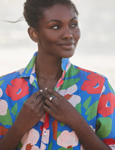 Load image into Gallery viewer, Frank &amp; Eileen | Eileen Relaxed Button-Up Shirt | Bright Blue Floral | Italian Classic Linen