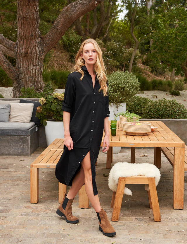 Frank & Eileen Rory Woven Long Dress Blackout / L Frank & Eileen Rory Woven Long Dress Blackout / L