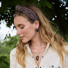 Load image into Gallery viewer, Lele Sadoughi Saddle Brown Knotted Bandana Headband