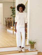 Load image into Gallery viewer, Monterey Pointelle Rolled Funnel Neck Sweater | Ivory