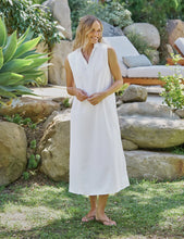 Load image into Gallery viewer, Frank &amp; Eileen Lily Popover Tank Maxi Dress | Famous Denim White