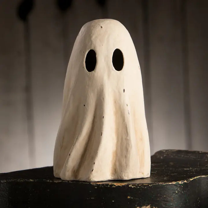 Tall Ghost Luminary Paper Mache | Medium