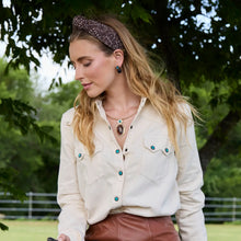 Load image into Gallery viewer, Lele Sadoughi Saddle Brown Knotted Bandana Headband
