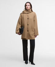 Load image into Gallery viewer, Women&#39;s Barbour Clementine Scarf Coat | Camel