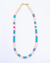Load image into Gallery viewer, Gather Goods Shell Heishi and Turquoise Necklace