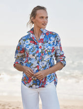 Load image into Gallery viewer, Frank &amp; Eileen Relaxed | Eileen Button-Up Shirt | Blue &amp; Red Floral Liberty London Fabric