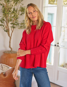 Frank & Eileen Montecito Sweater Classic Pullover Sweater | Apple Red