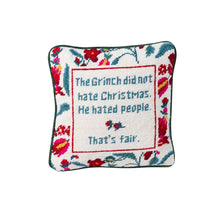 Load image into Gallery viewer, The Grinch Christmas Needlepoint Pillow