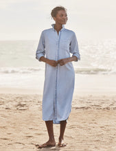 Load image into Gallery viewer, Frank &amp; Eileen Rory Maxi Shirtdress | Famous Denim | Pool Water Blue