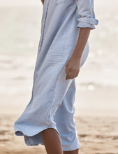 Load image into Gallery viewer, Frank &amp; Eileen Rory Maxi Shirtdress | Famous Denim | Pool Water Blue
