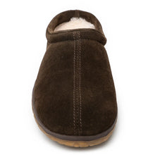 Load image into Gallery viewer, Men&#39;s Indoor Outdoor Suede Cozy Berber Treaded Clog Slipper | Chocolate
