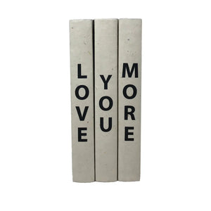 Love You More Books | Shelf Decor | Set of 3