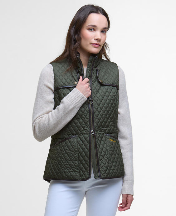 Barbour Women's Dahlia Quilted Gilet | Olive
