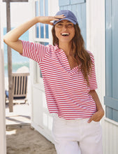 Load image into Gallery viewer, Frank &amp; Eileen Patty Short-Sleeve Popover Henley | Sailor Stripe