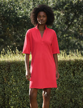 Load image into Gallery viewer, Frank &amp; Eileen Mini Emma Popover Henley Shirt Dress | Cherry Red