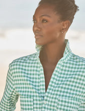 Load image into Gallery viewer, Southern Ireland Dress Utility Dress | Green Gingham Italian Performance Linen