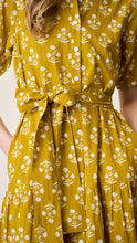 Load image into Gallery viewer, FINAL SALE Marea Short Sleeve Shirt Dress | Chartreuse Daffodil