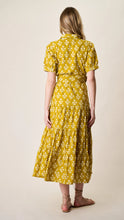 Load image into Gallery viewer, FINAL SALE Marea Short Sleeve Shirt Dress | Chartreuse Daffodil