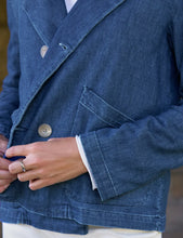 Load image into Gallery viewer, Frank &amp; Eileen Mini Belfast Cropped Peacoat | Dream Light Denim 1984 Wash