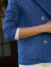 Load image into Gallery viewer, Frank &amp; Eileen Mini Belfast Cropped Peacoat | Dream Light Denim 1984 Wash