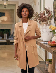 Frank & Eileen Belfast Trench Sweatshirt Trench Coat | Camel