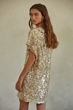 Load image into Gallery viewer, Sunburst Sequin Dress | Gold