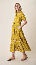 Load image into Gallery viewer, FINAL SALE Marea Short Sleeve Shirt Dress | Chartreuse Daffodil