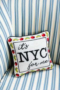 NYC For Me Needlepoint Pillow