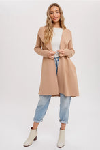 Load image into Gallery viewer, Jackie Drape Collar Cardigan | Latte