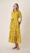 Load image into Gallery viewer, FINAL SALE Marea Short Sleeve Shirt Dress | Chartreuse Daffodil