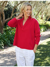 Load image into Gallery viewer, Frank &amp; Eileen Patrick Popover Henley | Double Decker Red
