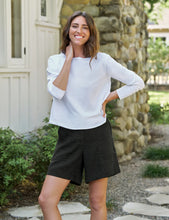 Load image into Gallery viewer, Frank &amp; Eileen Maddie Pull On Golf Short | Washed Linen | Black
