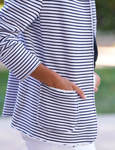 Load image into Gallery viewer, Frank &amp; Eileen Dublin Sweatshirt Blazer | Navy French Stripe