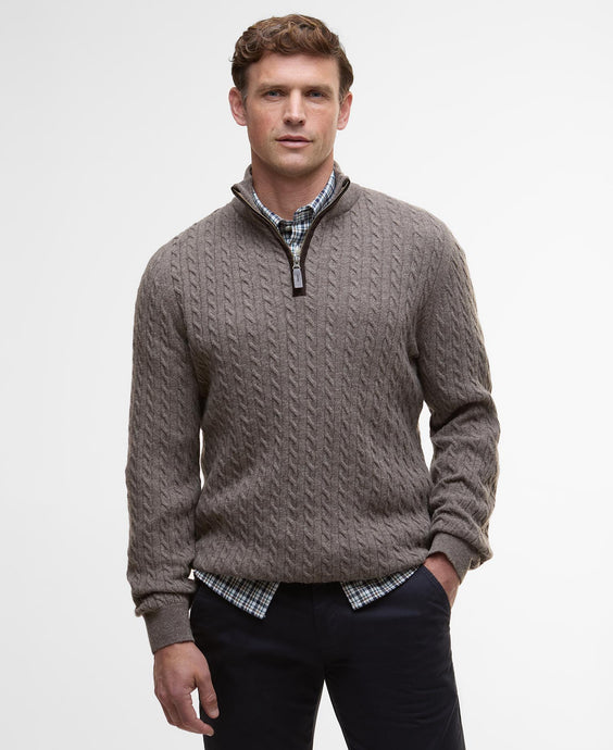 Barbour Men's Ramsden Half-Zip Jumper | Military Marl