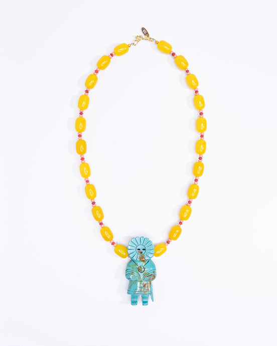 Gather Goods Sun Kachina Beaded Necklace