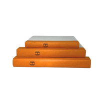 Load image into Gallery viewer, Orange H Stack Of Books | Shelf Decor | Set Of 3