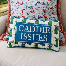 Load image into Gallery viewer, Caddie Issues Golf Needlepoint Pillow