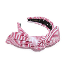Load image into Gallery viewer, Lele Sadoughi Red Holly Seersucker Headband
