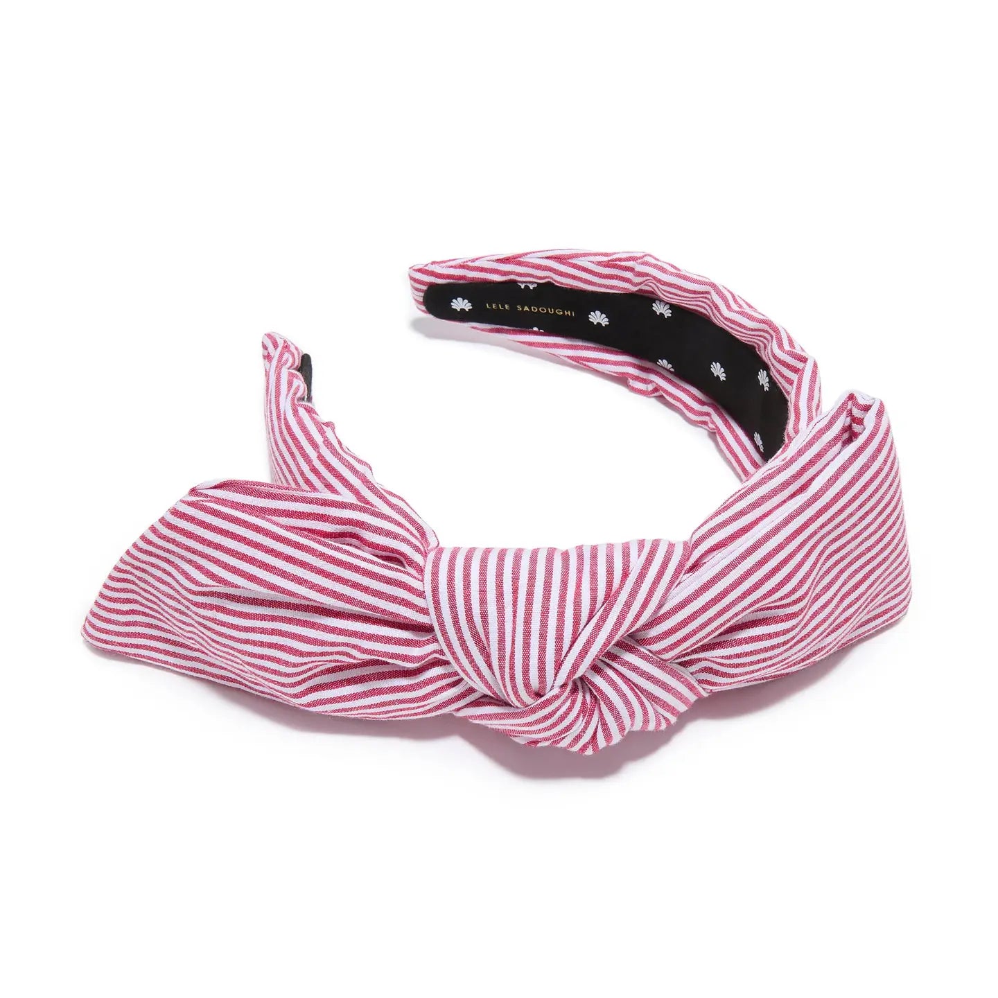 Lele Sadoughi Red Holly Seersucker Headband – Cat & Kate  display picture 3