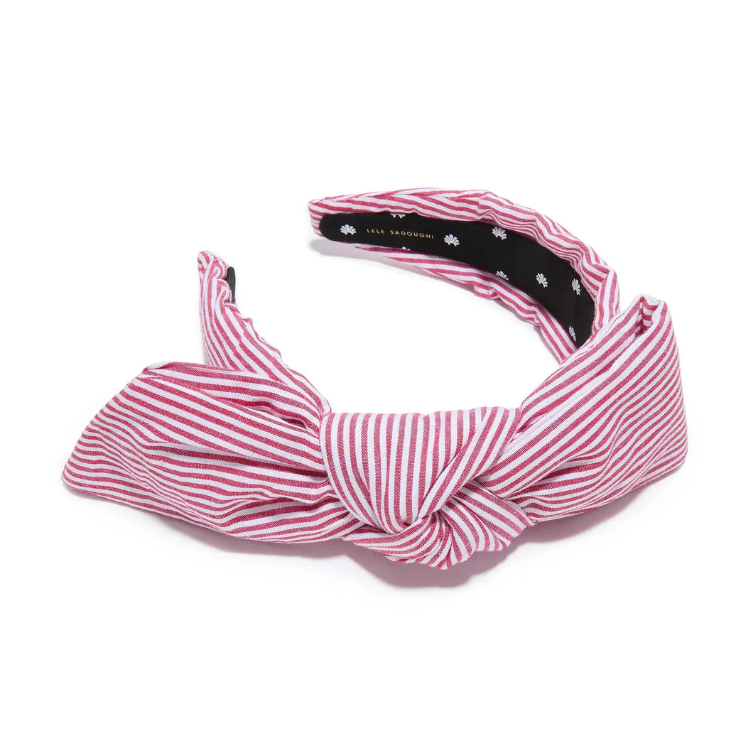Lele Sadoughi Red Holly Seersucker Headband – Cat & Kate  display picture 1