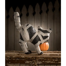 Load image into Gallery viewer, Mummy Kitty Paper Mache Halloween Decor